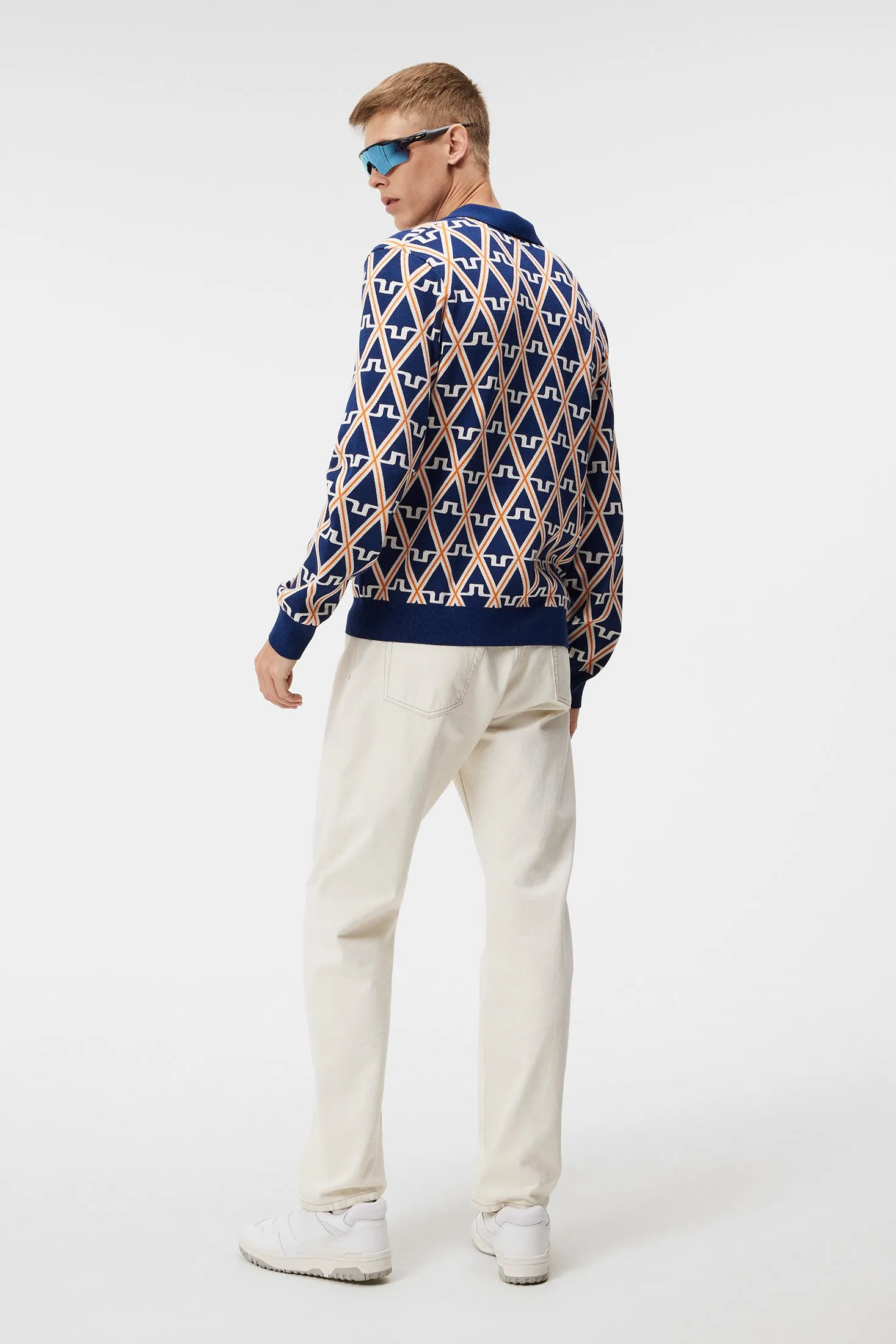 Benny Knitted Shirt / Estate Blue Diamond