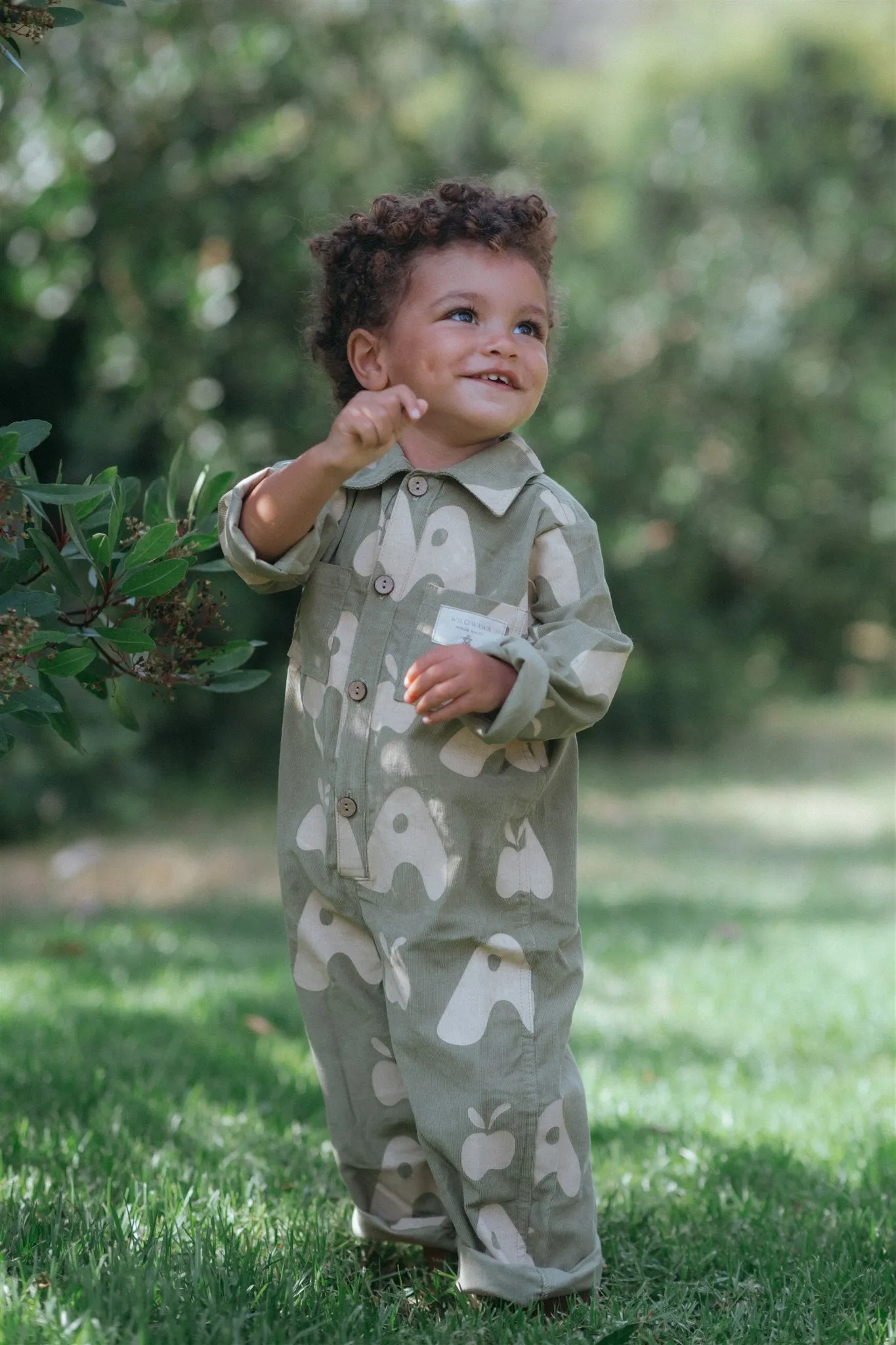 Buttons Jumpsuit - Olive Apple