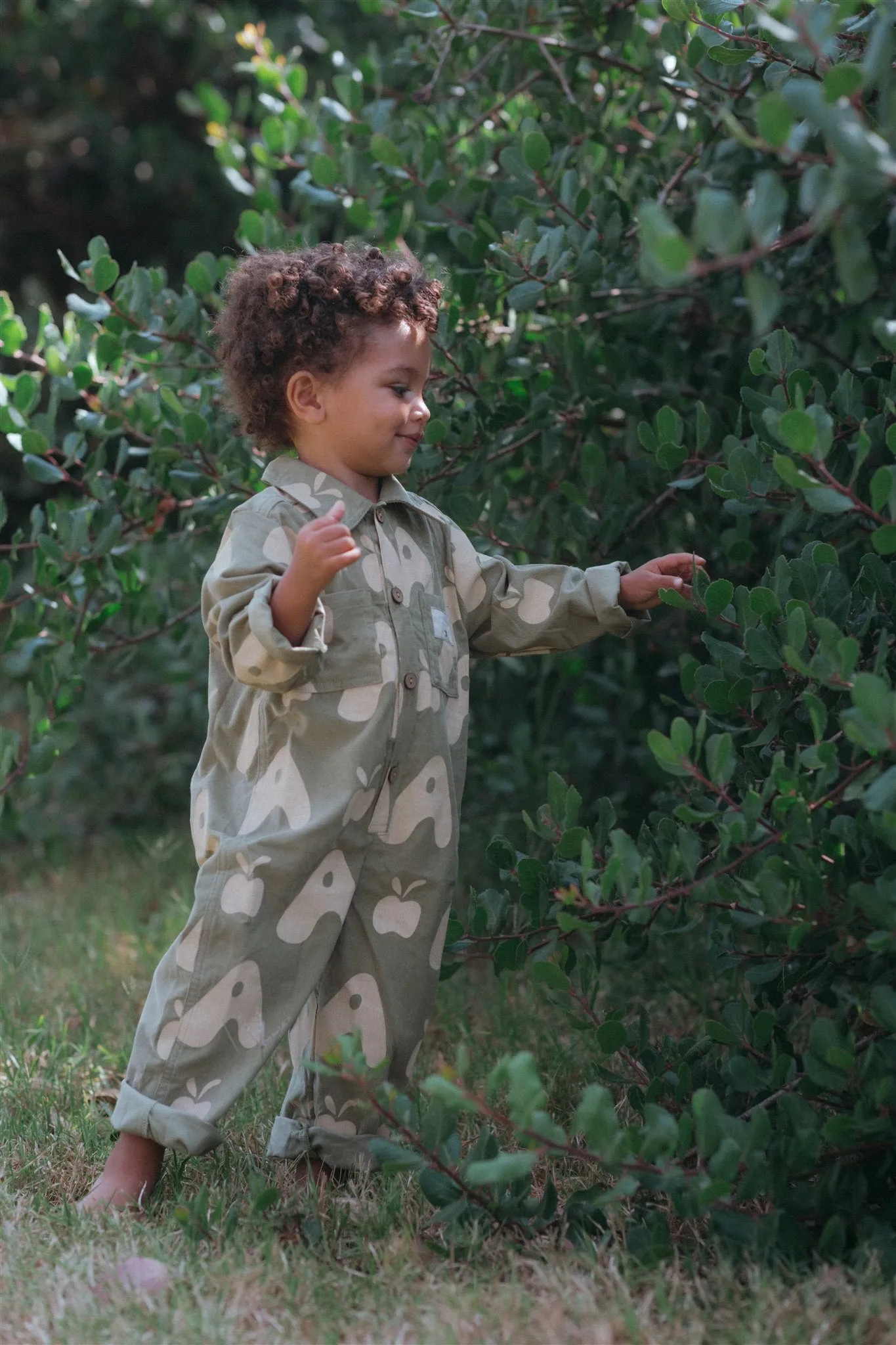 Buttons Jumpsuit - Olive Apple