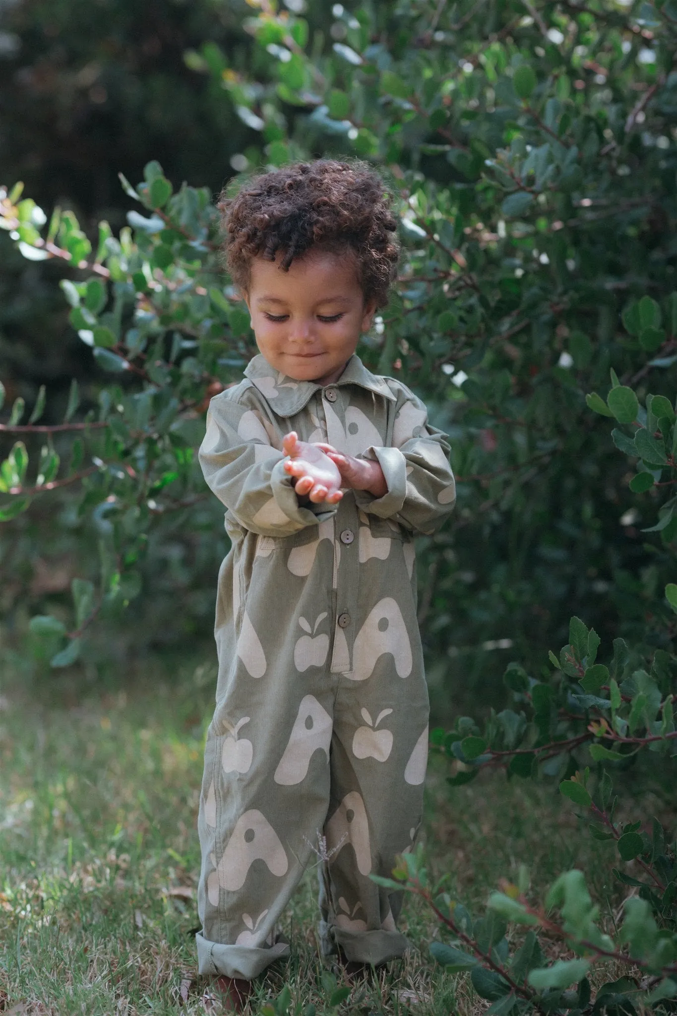 Buttons Jumpsuit - Olive Apple