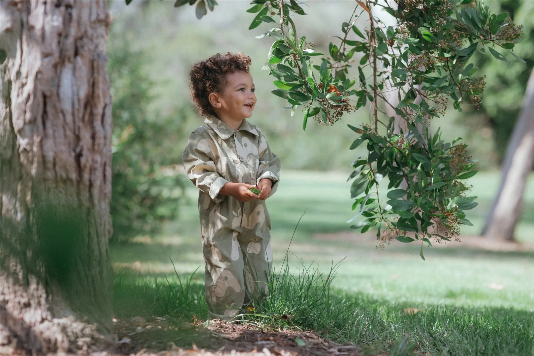 Buttons Jumpsuit - Olive Apple