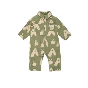 Buttons Jumpsuit - Olive Apple
