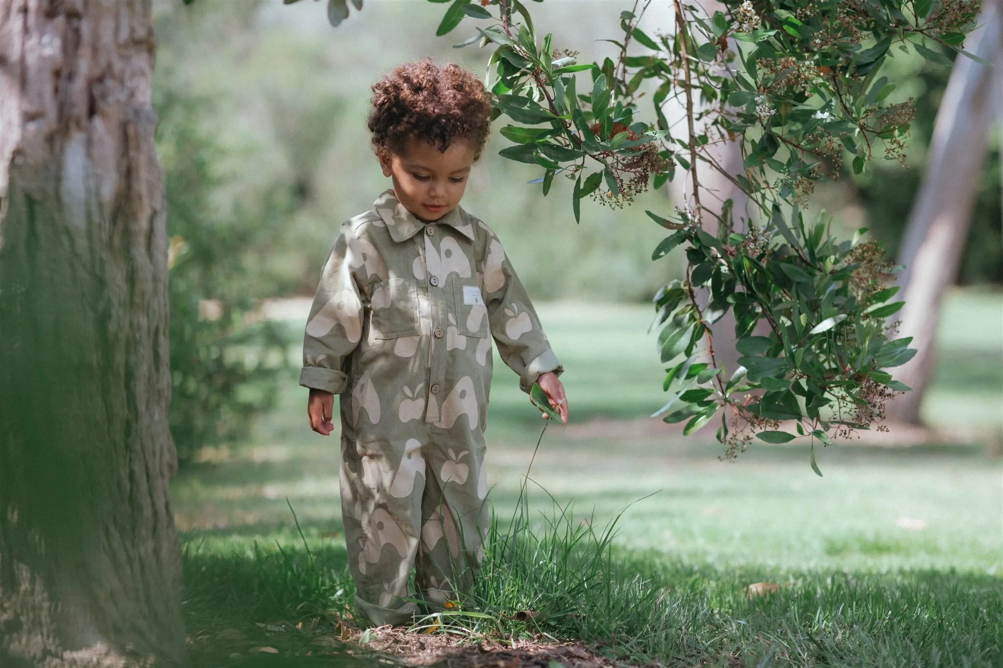 Buttons Jumpsuit - Olive Apple