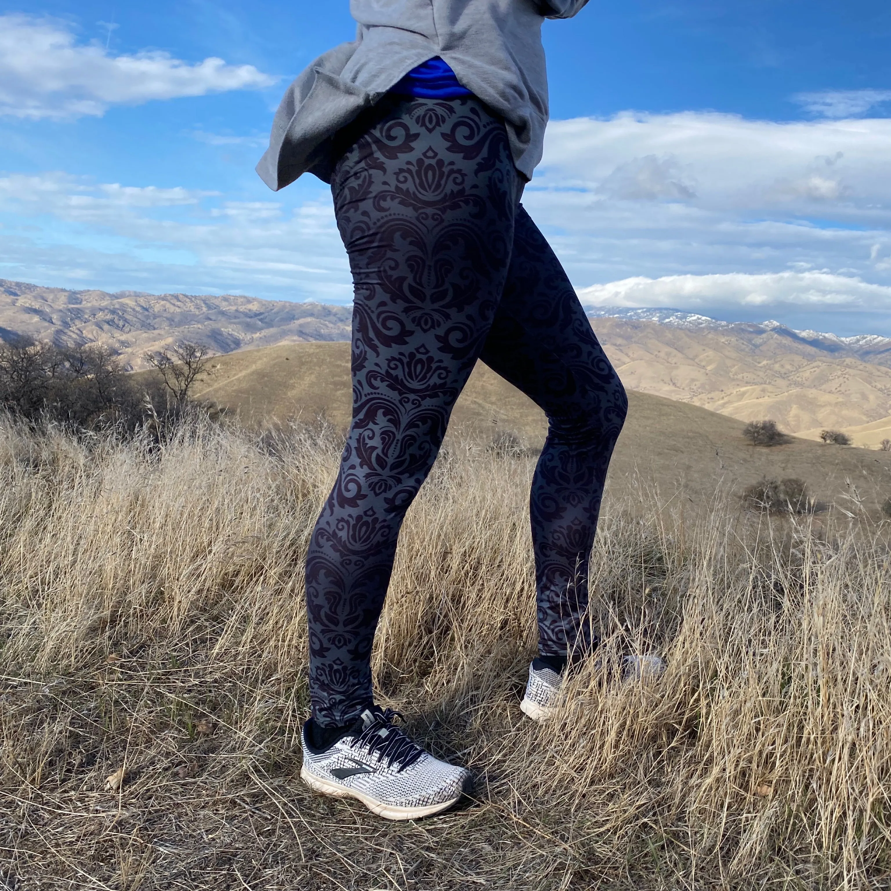 Country Bumpkin Midnight Floral Damask Leggings