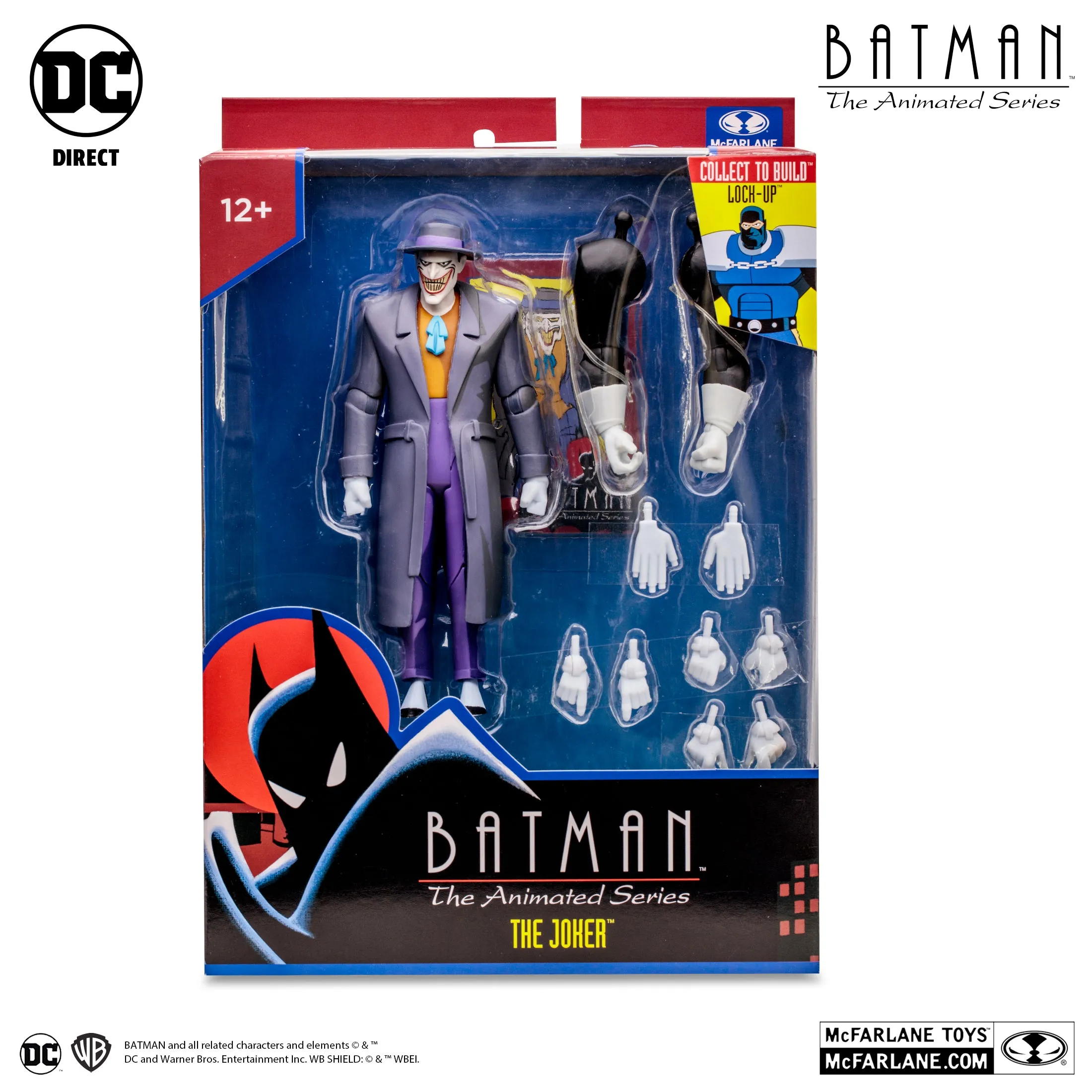 DC Comics Batman The Animated Series: The Joker (Trench Coat) (Lock-Up BAF) 7" Inch Scale Action Figure - McFarlane Toys (Target Exclusive)