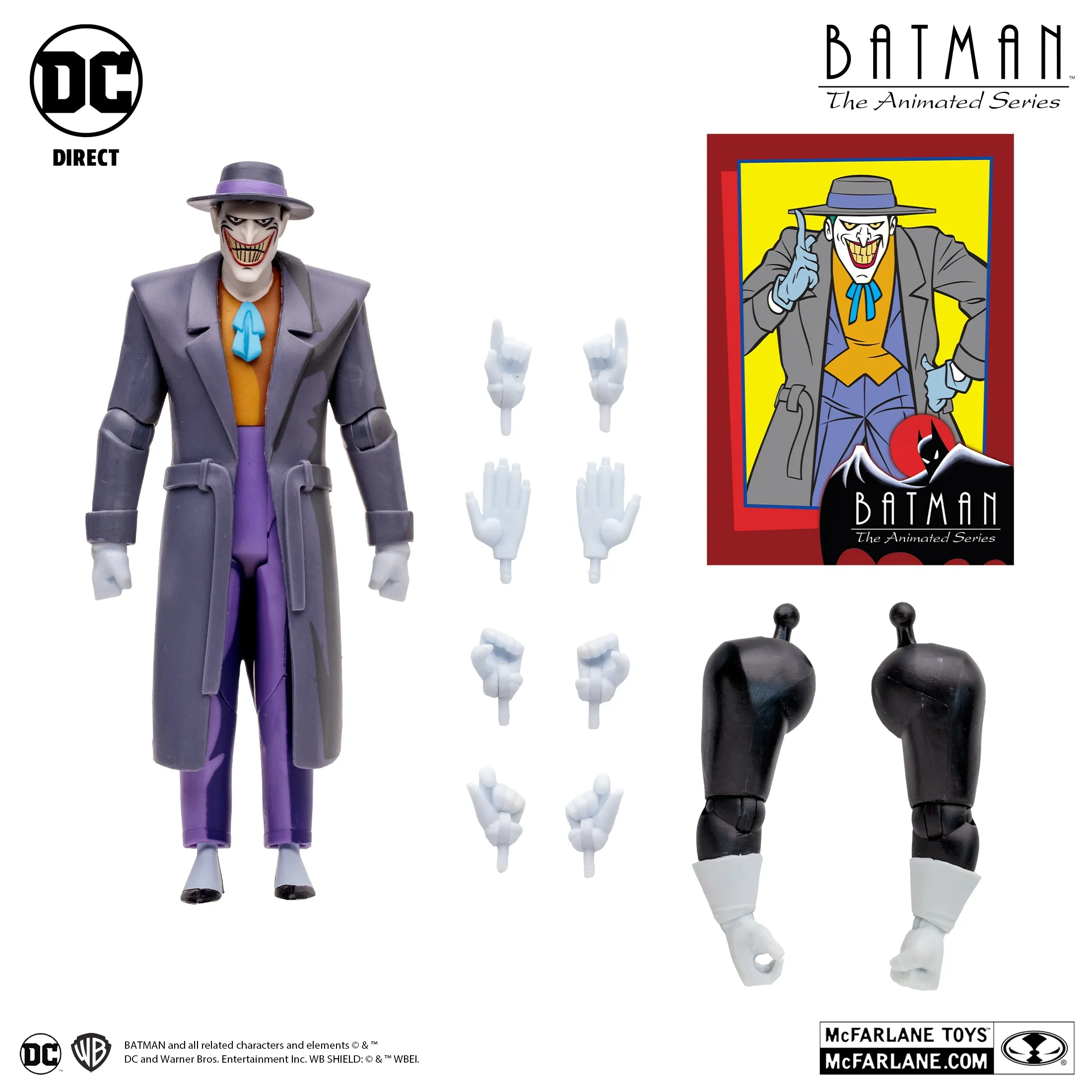DC Comics Batman The Animated Series: The Joker (Trench Coat) (Lock-Up BAF) 7" Inch Scale Action Figure - McFarlane Toys (Target Exclusive)