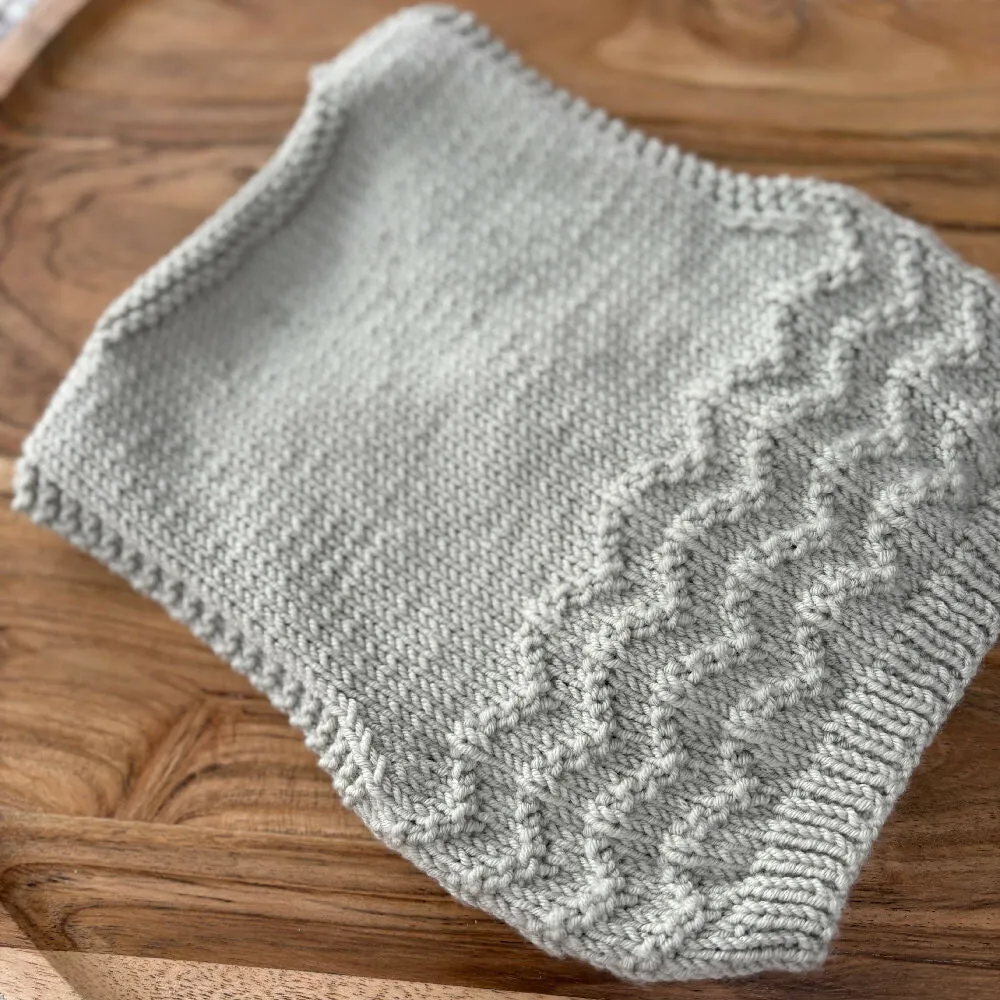 Hand knitted chevron vest 0-3 months
