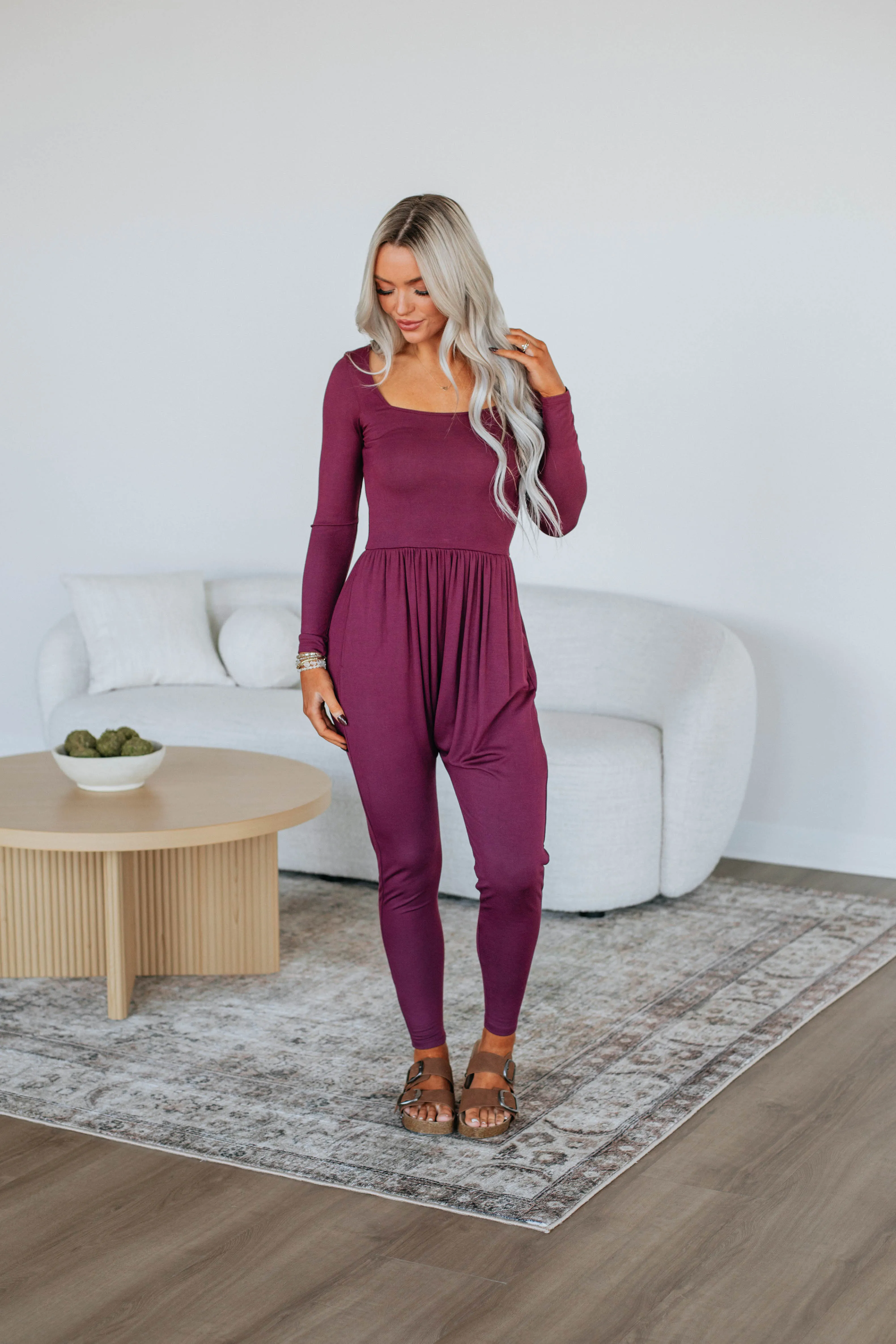 Solene Jumpsuit - Plum