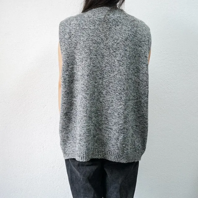 Vintage knit vest size L grey